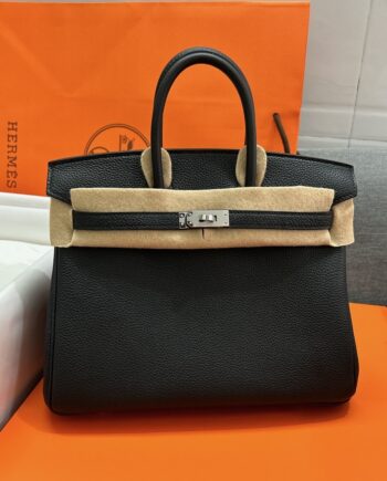 HermèS Birkin25 Black Togo Leather Hand-Stitched Birkin 25