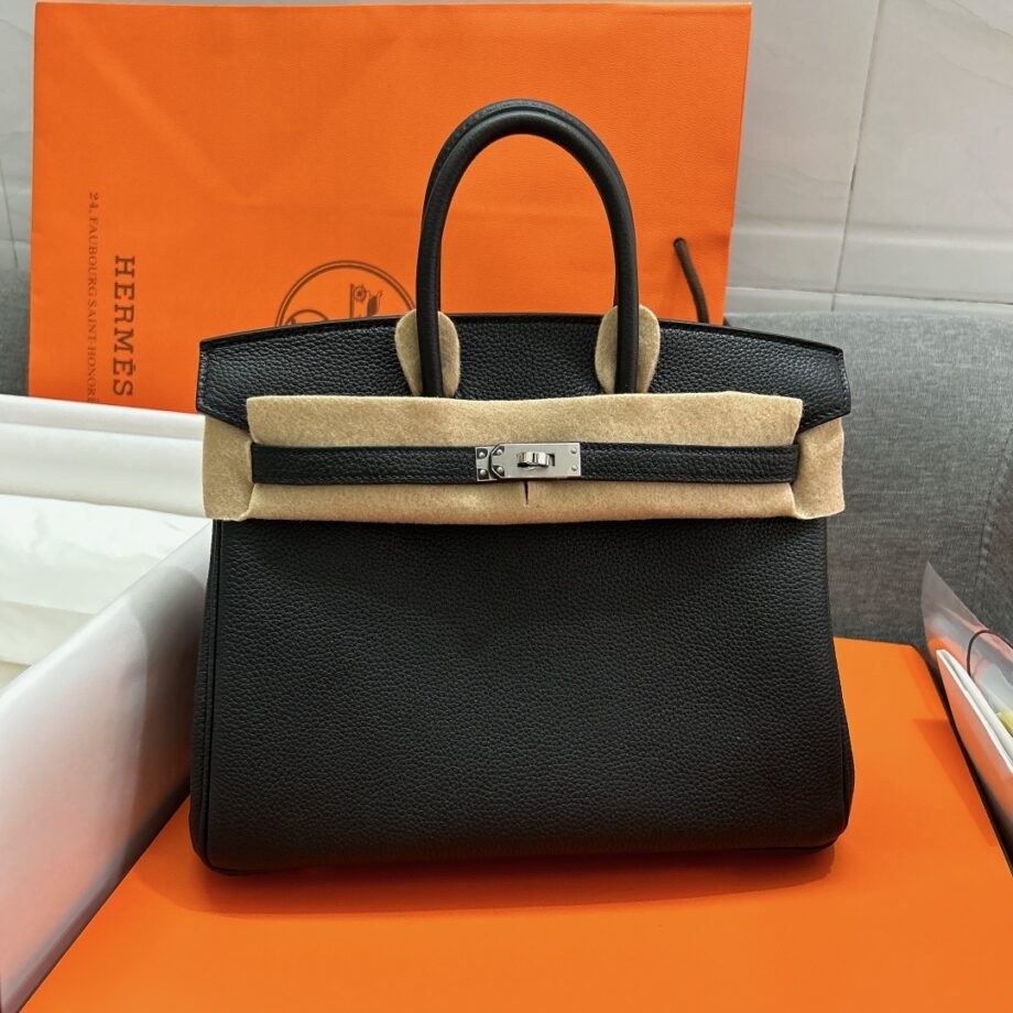 HermèS Birkin25 Black Togo Leather Hand-Stitched Birkin 25