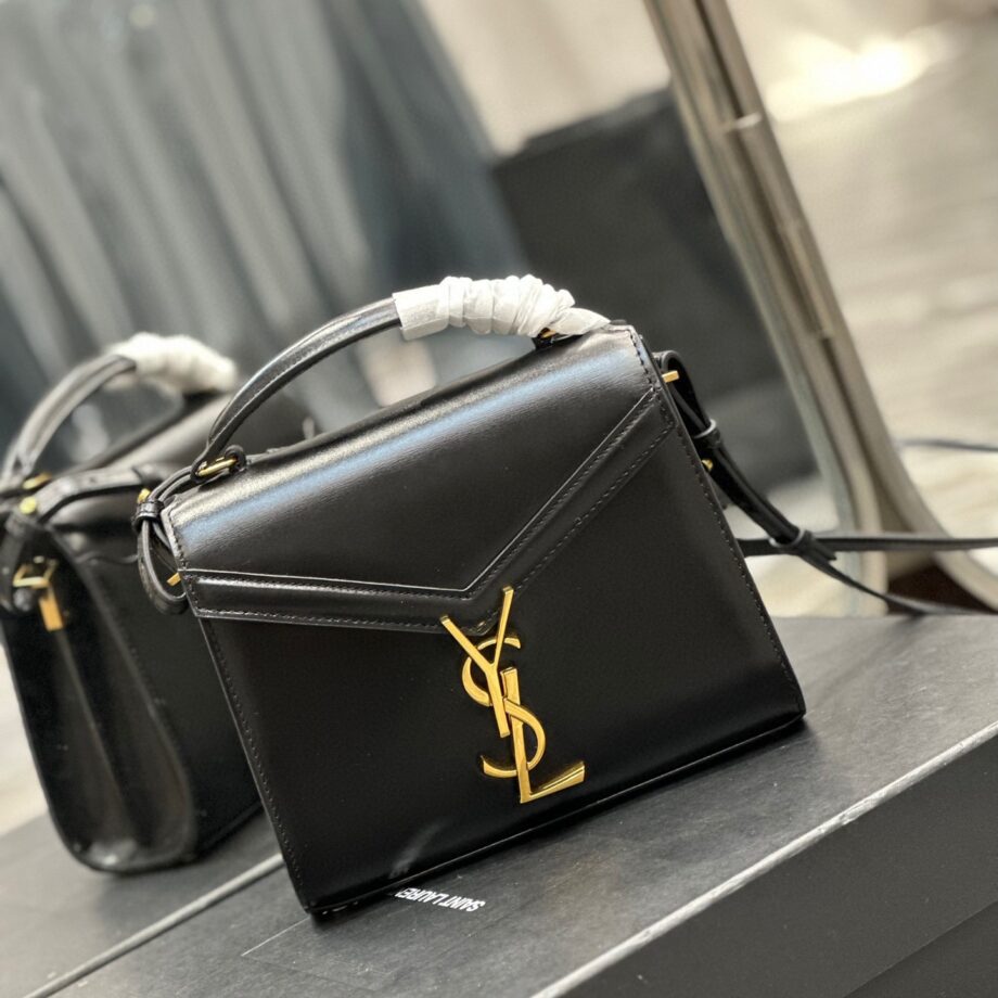 YSL 602716 Black Cassandra Mini Cowhide Handbag