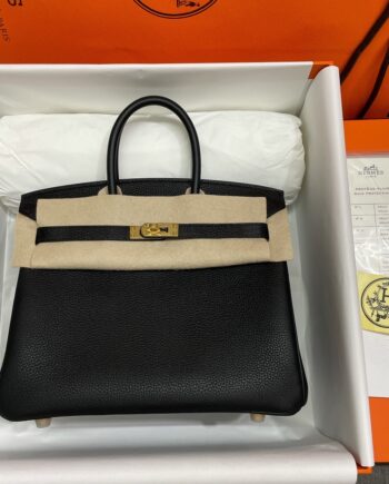 HermèS Birkin25 Black Togo Cowhide Handmade Sewing Birkin25