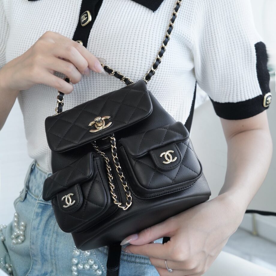 Chanel 23ADUMA Black 23A Duma Backpack