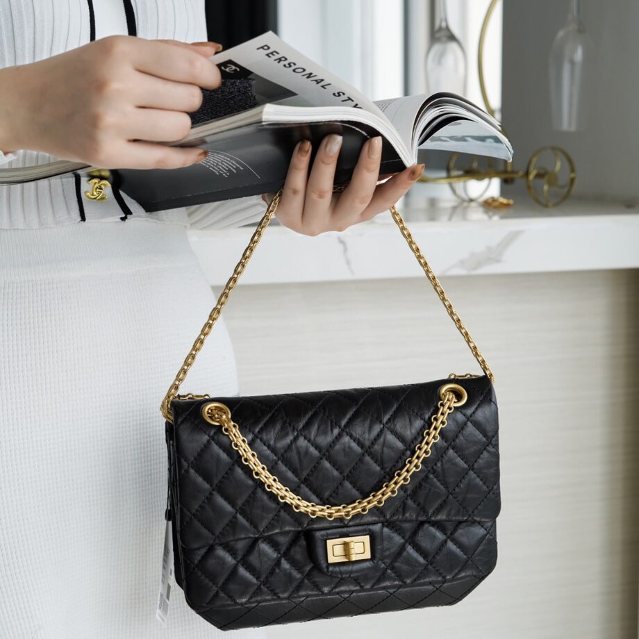 Chanel Black & Gold Hardware 2.55 Handbag