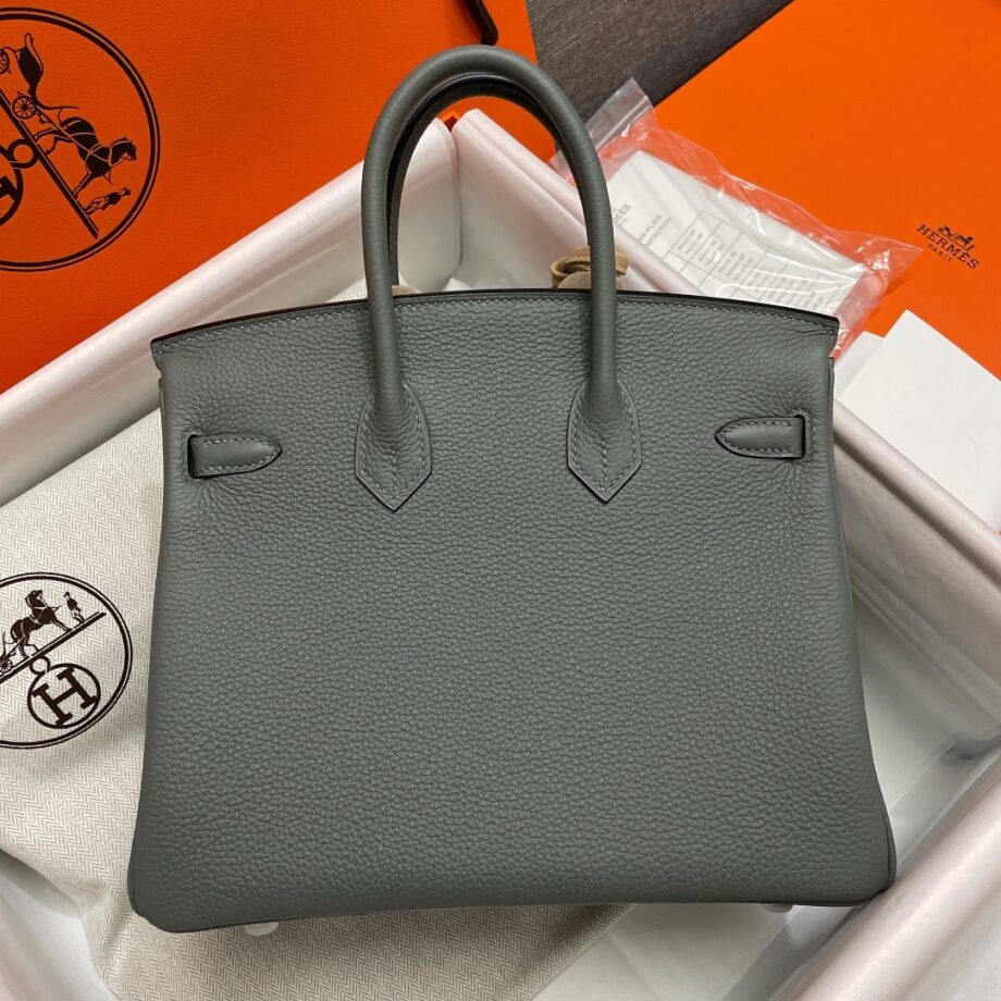 HermèS Birkin25 Almond Green Togo Leather Hand-Stitched Birkin 25