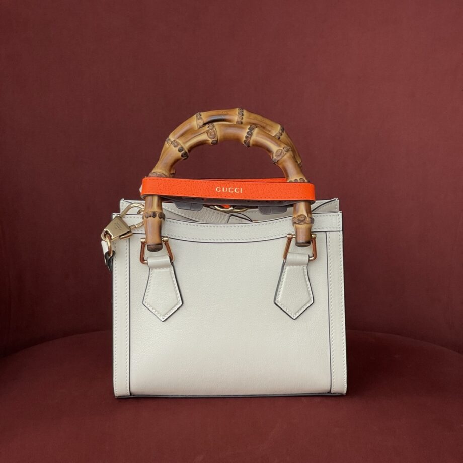 Gucci 702732 White Diana Mini Tote Bag