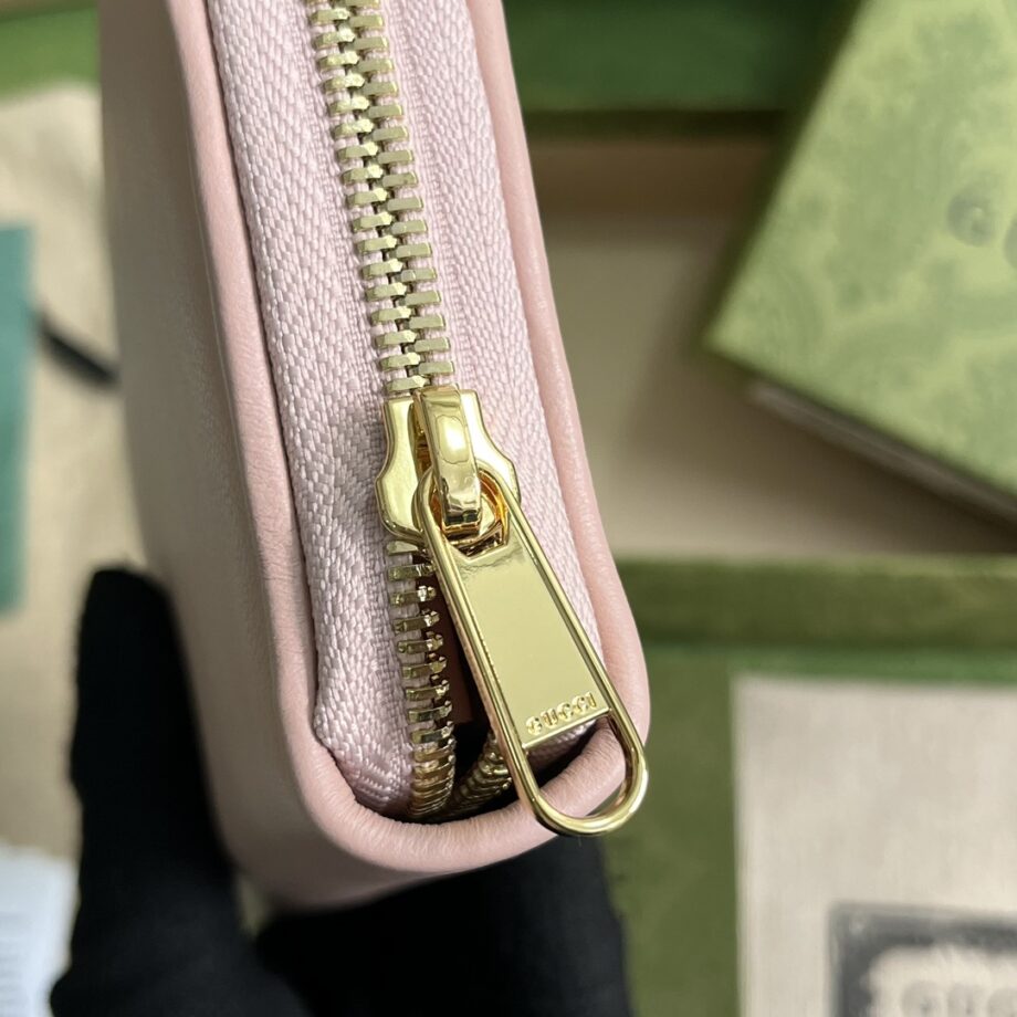 Gucci 725216 Pink Blondie Zip Around Wallet