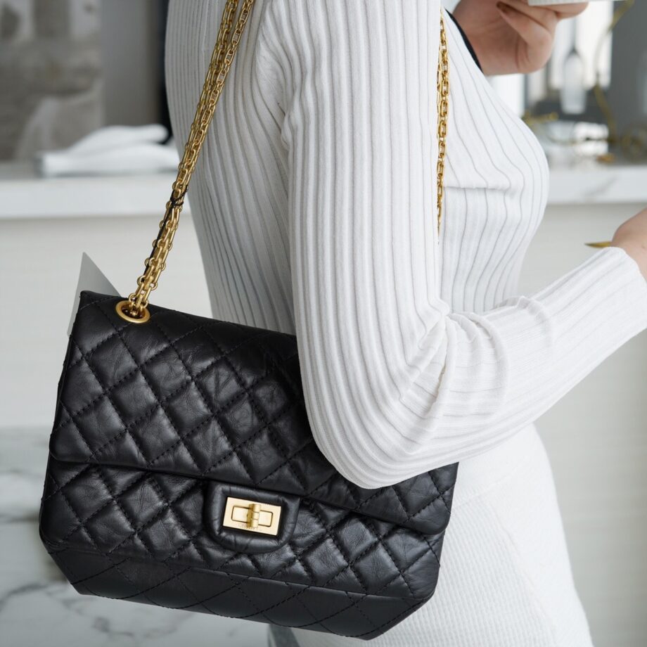 Chanel Black & Gold Hardware 2.55 Handbag