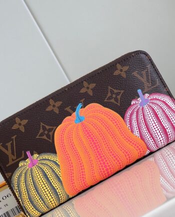 Louis Vuitton M82106 Pumpkin Lv X Yk Zippy Wallet