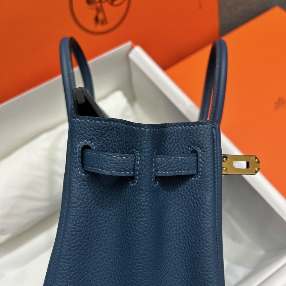 HermèS Birkin25 Deep Blue Togo Cowhide Handmade Sewing Birkin25