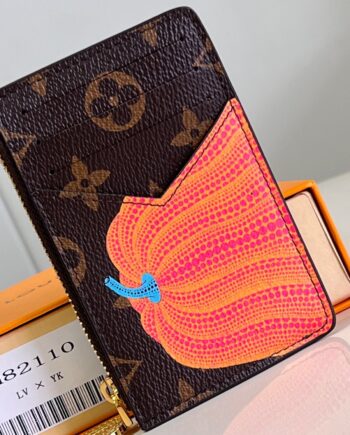 Louis Vuitton M82110 Pumpkin Lv X Yk Romy Card Holder