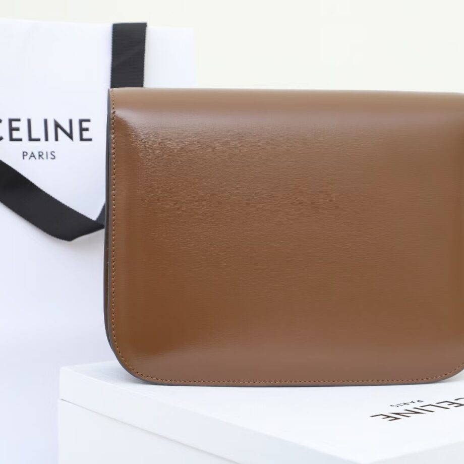 celine 189173 camel teen classic bag in box calfskin