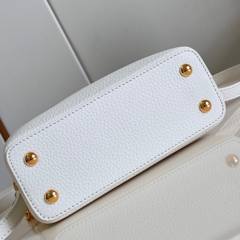 Louis Vuitton M22375 White Capucines Mini Handbag