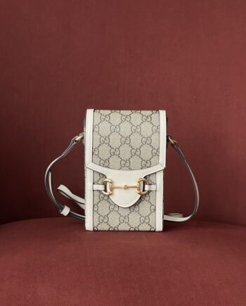 gucci 625615 white leather trim horsebit buckle 1955 mini bag