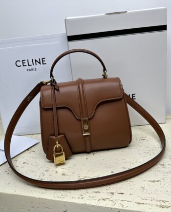 Celine 197983 Mini 16 In Satinated Calfskin