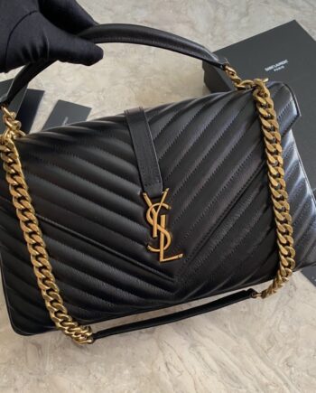 ysl gold hardware large messenger bag