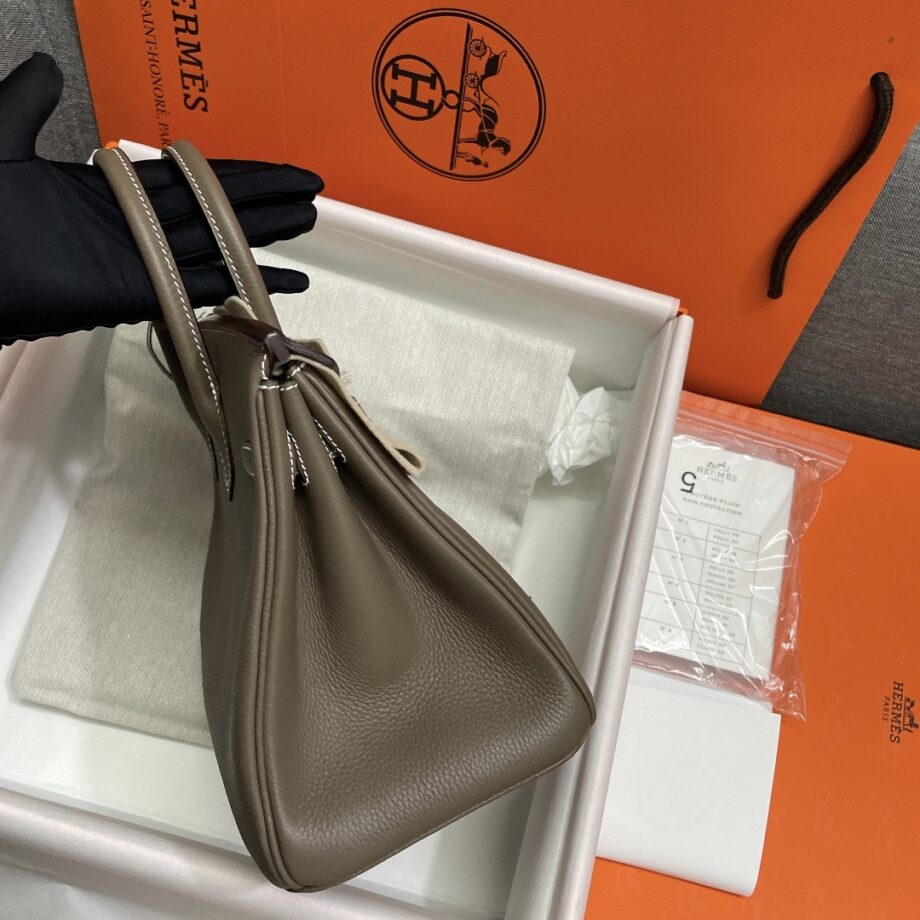 HermèS Birkin25 Elephant Gray Togo Leather Hand-Stitched Birkin 25