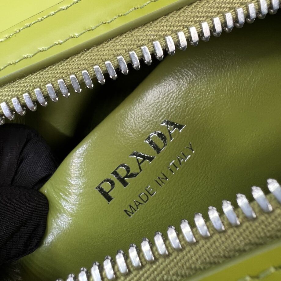 PRADA 1BA365 Green Medium Brushed Leather Prada Supernova Handbag